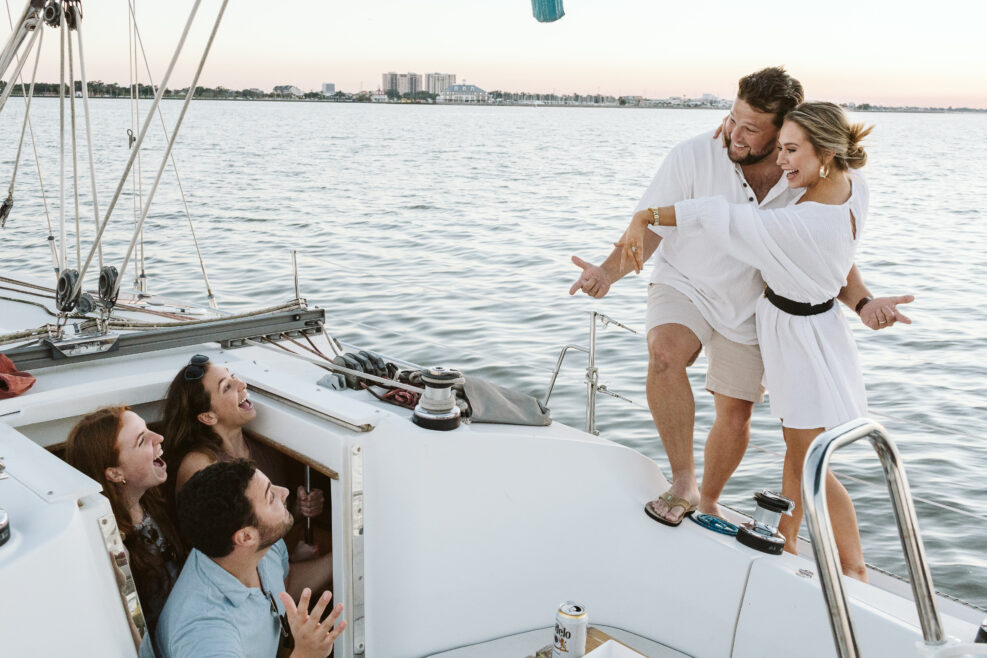 proposal on a sailboat in New Orleans