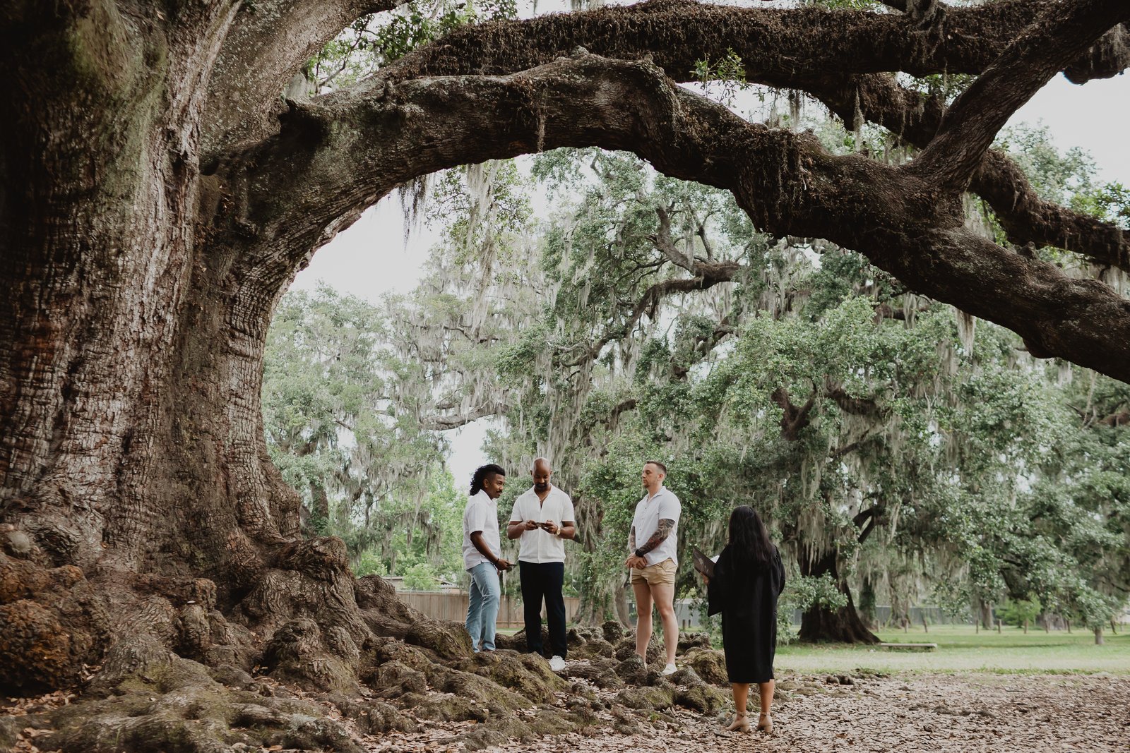 A happy couple in an authentic New Orleans setting.