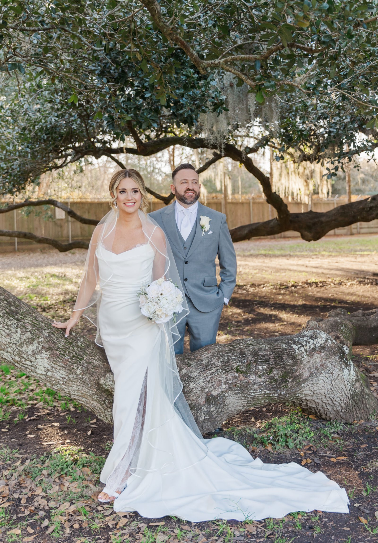 Couple during their Tree of Life elopement ceremony in New Orleans