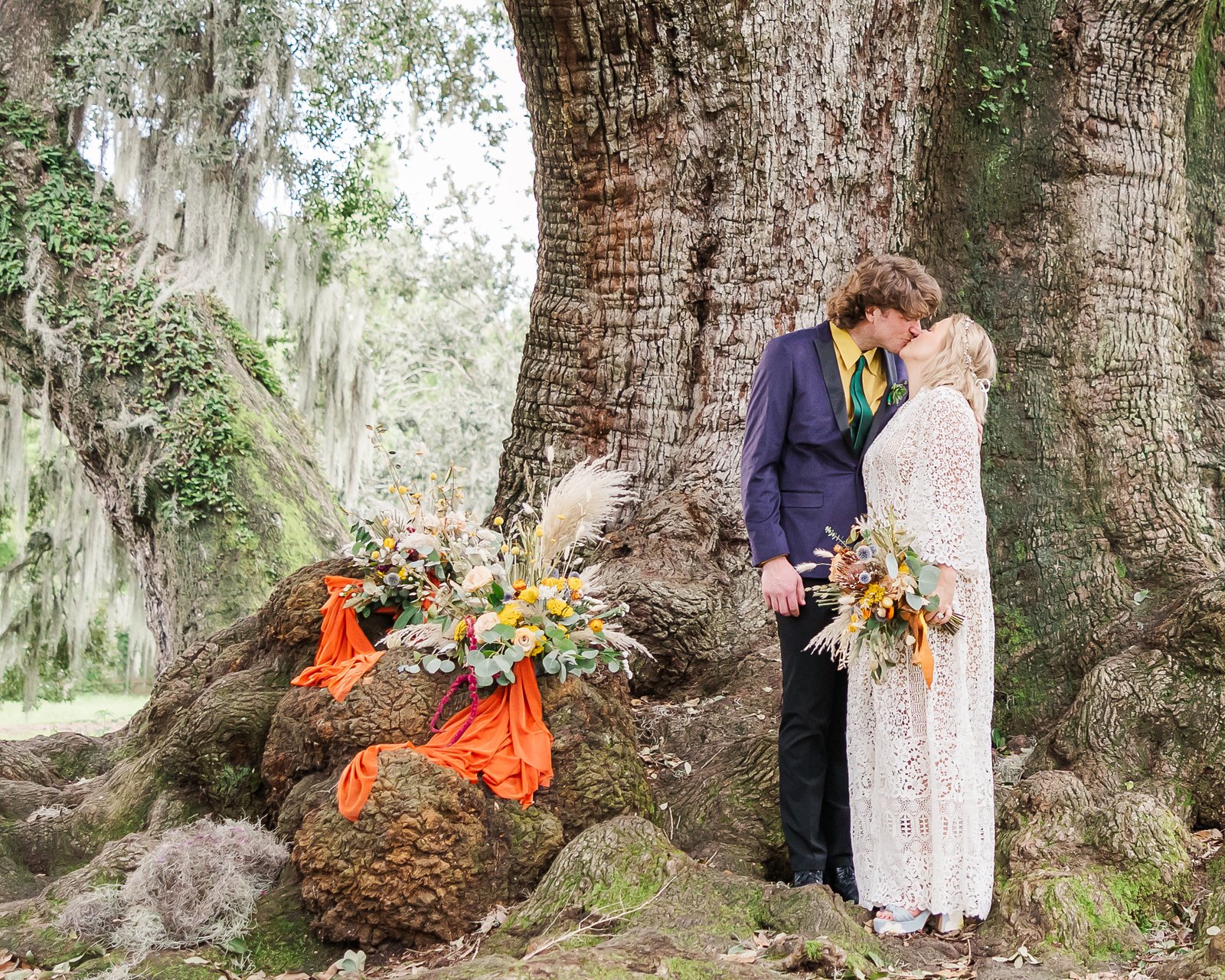 Small wedding ceremony at Tree of Life in New Orleans