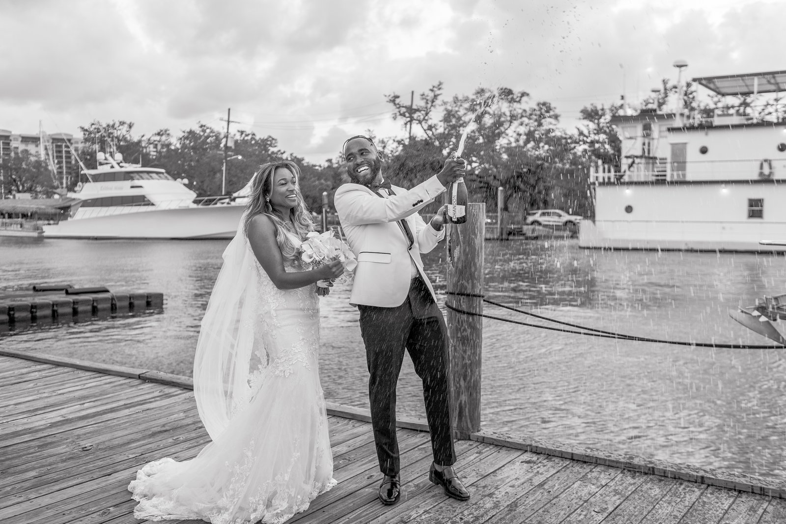 general New Orleans elopement on a sailboat at sunset