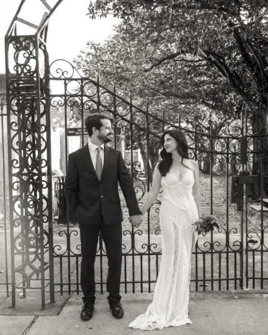 Newlyweds in the Garden District, featured in our New Orleans elopement packages