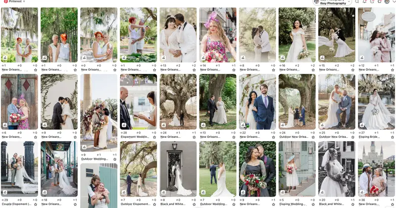 Pinterest Inspiration Gallery for New Orleans elopements
