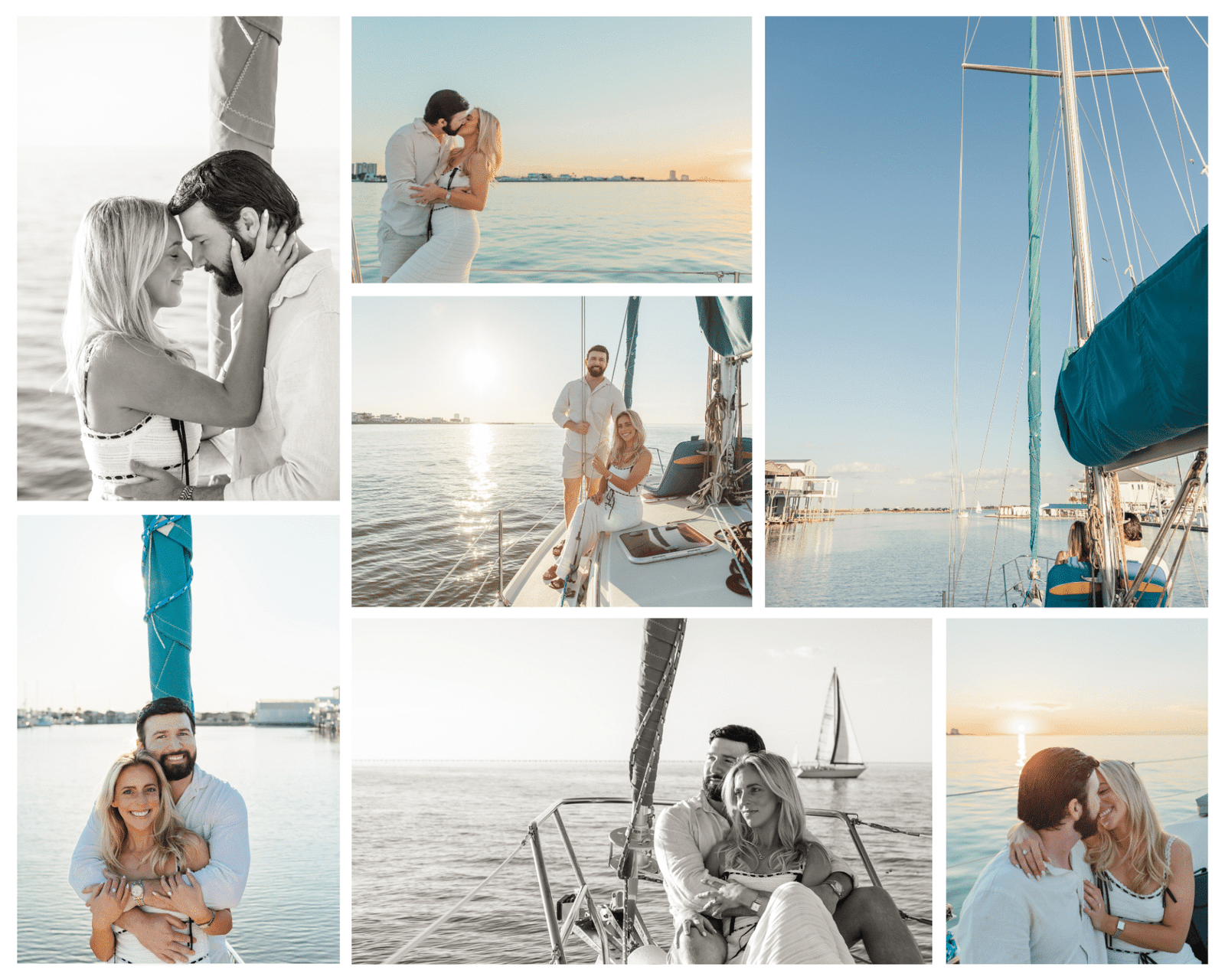 private sailboat elopement photos in New Orleans