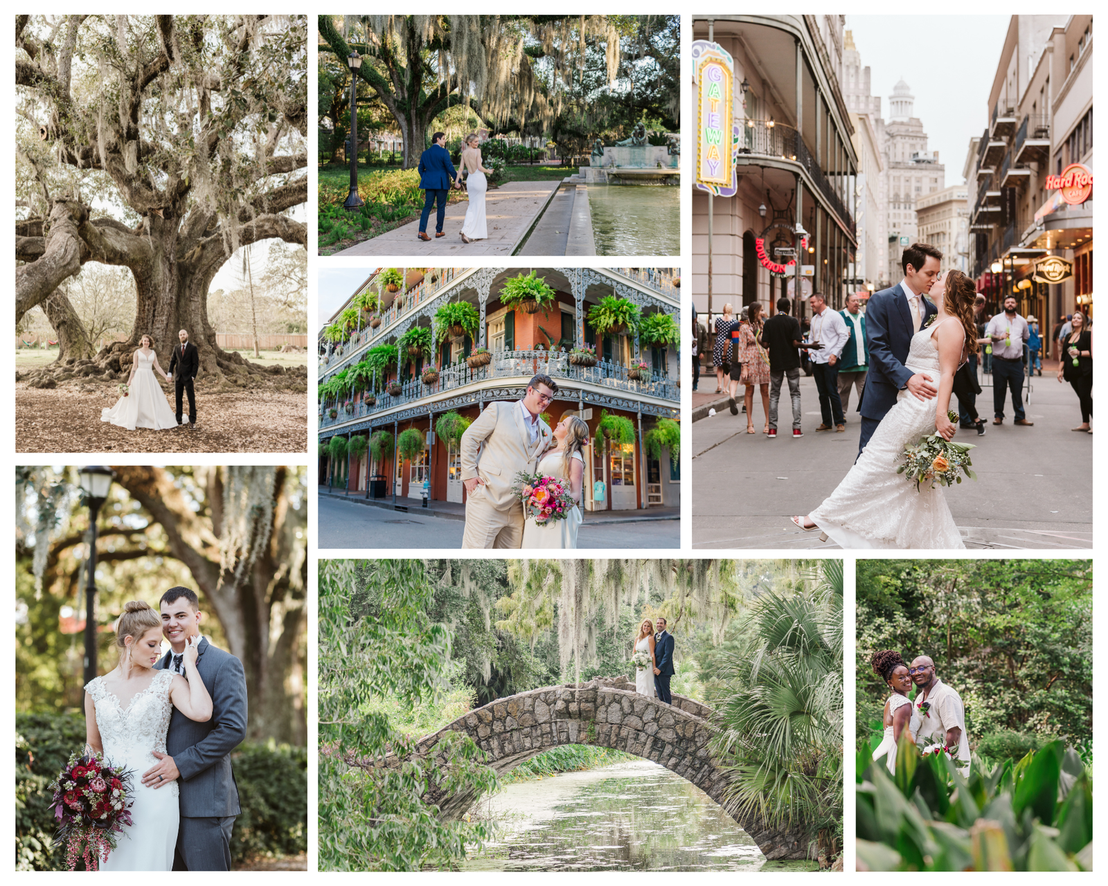 new orleans elopement photographer elevated romantic elopement collage