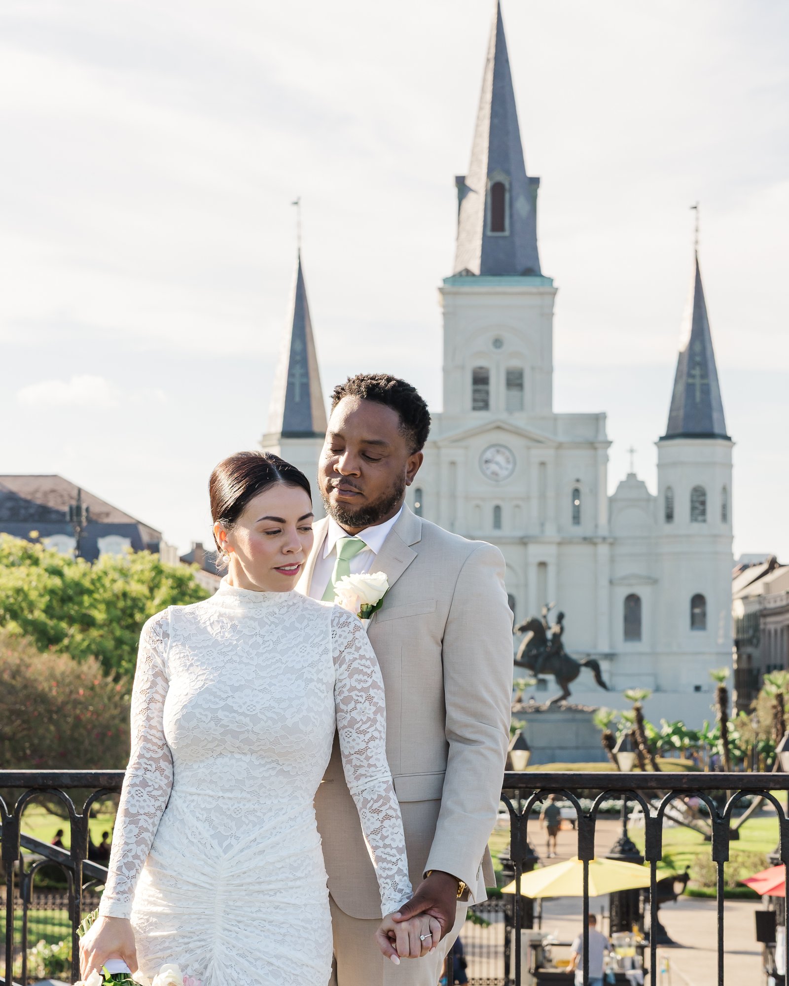 New Orleans elopement photographer capturing couple during French Quarter elopement ceremony